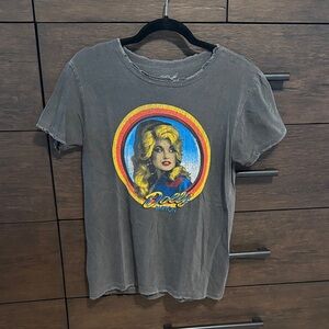 Midnight Rider Distressed Dolly Parton Graphic Tee